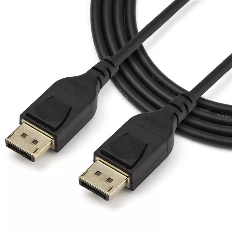 StarTech.com 2 m VESA sertifikuotas DisplayPort 1.4 kabelis - 8K 60Hz HBR3 HDR - 6 pėdų Super UHD DisplayPort į DisplayPort monitoriaus laidas - Ultra HD 4K 120Hz DP 1.4 plonas vaizdo kabelis M/M DP jungtis