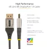 StarTech.com 2 m VESA sertifikuotas DisplayPort 1.4 laidas - 8K 60Hz HDR10 - Ultra HD 4K 120Hz vaizdas - DP 1.4 laidas / kabelis - Monitoriams / ekranams - DisplayPort į DisplayPort laidas - M/M