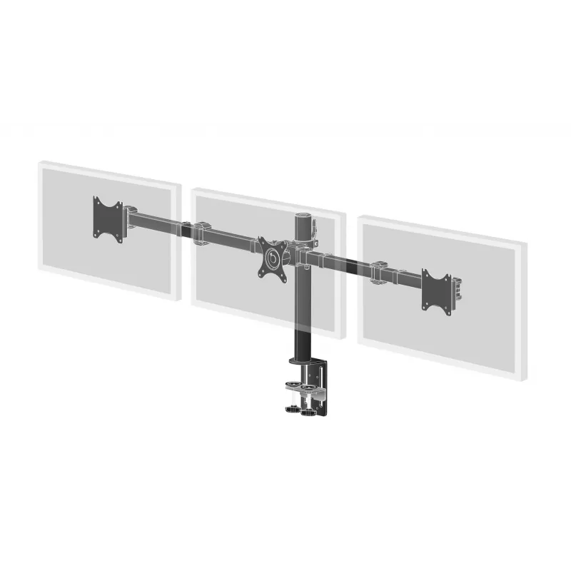 iiyama DS1003C-B1 stalinis laikiklis trims monitoriams iki 27 colių juodas