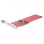 StarTech.com DUAL-M2-PCIE-CARD-B – Dvigubas M.2 PCIe SSD adapteris, PCIe x8 / x16 į du NVMe arba AHCI M.2 SSD, PCI Express 4.0, 7,8 GB/s vienam diskui, reikalinga bifurkacija