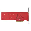 StarTech.com DUAL-M2-PCIE-CARD-B – Dvigubas M.2 PCIe SSD adapteris, PCIe x8 / x16 į du NVMe arba AHCI M.2 SSD, PCI Express 4.0, 7,8 GB/s vienam diskui, reikalinga bifurkacija
