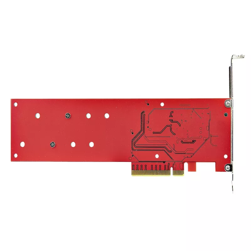 StarTech.com DUAL-M2-PCIE-CARD-B – Dvigubas M.2 PCIe SSD adapteris, PCIe x8 / x16 į du NVMe arba AHCI M.2 SSD, PCI Express 4.0, 7,8 GB/s vienam diskui, reikalinga bifurkacija