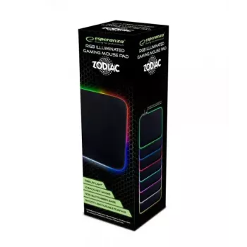 Žaidimų pelės kilimėlis ESPERANZA EGP105 — 350×250 mm, juodas, USB maitinimas, neslystantis pagrindas