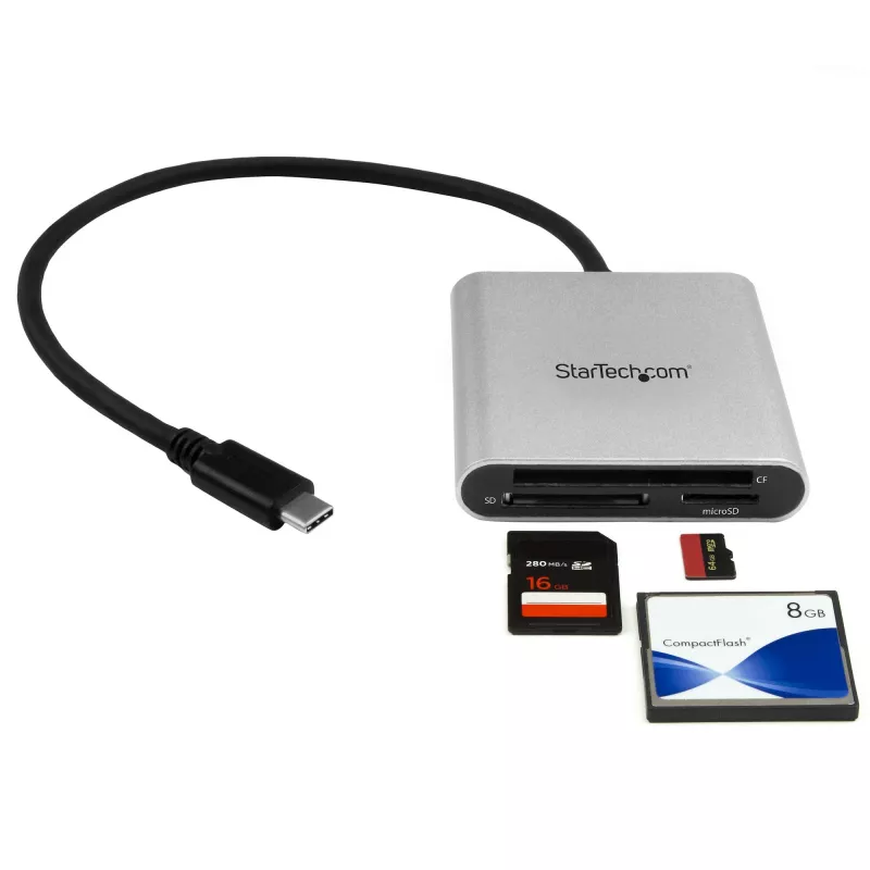 „StarTech.com“ USB 3.0 kelių kortelių skaitytuvas / rašytuvas su USB-C – SD, microSD, CompactFlash