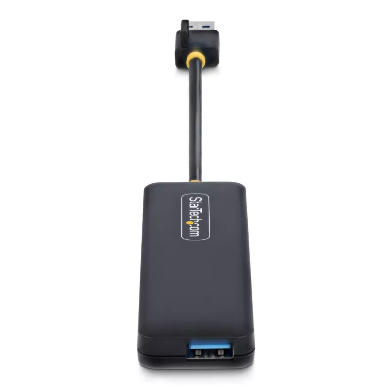 StarTech.com 4 prievadų USB-A šakotuvas, 5 Gbps, maitinamas iš magistralės, kompaktiškas kelioninis USB 3.0 skirstytuvas, apsauga nuo perkrovos (OCP)