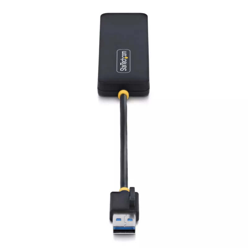 StarTech.com 4 prievadų USB-A šakotuvas, 5 Gbps, maitinamas iš magistralės, kompaktiškas kelioninis USB 3.0 skirstytuvas, apsauga nuo perkrovos (OCP)