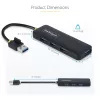 StarTech.com 4 prievadų USB-A šakotuvas, 5 Gbps, maitinamas iš magistralės, kompaktiškas kelioninis USB 3.0 skirstytuvas, apsauga nuo perkrovos (OCP)