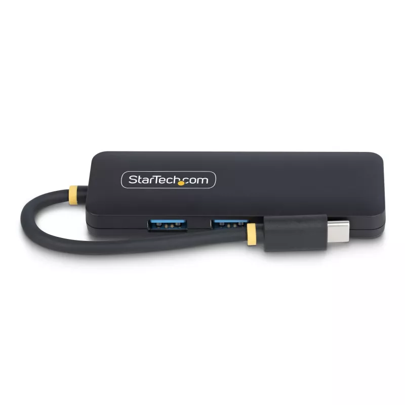 StarTech.com 4 prievadų USB-C šakotuvas, 5Gbps, USB-C į 4x USB-A, maitinamas iš magistralės, mažas kelioninis mini šakotuvas, kelių prievadų USB 3.0 skirstytuvas, nešiojamas šakotuvas, apsauga nuo perkrovos