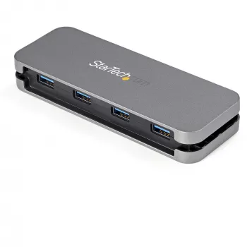 StarTech.com 4 prievadų USB 3.0 šakotuvas - USB-A į 4x USB-A - SuperSpeed 5Gbps nešiojamas USB 3.2 Gen 1 Type-A šakotuvas - maitinamas iš USB magistralės - nešiojamojo / stalinio kompiuterio USB šakotuvas su ilgu 28 cm kabeliu ir kabelio tvarkymu