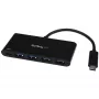 StarTech.com 4 prievadų USB-C stotelė su 4 USB-A prievadais (USB 3.0 SuperSpeed 5Gbps) – 60W Power Delivery praėjimo įkrovimas – USB 3.2 Gen 1 nešiojamojo kompiuterio adapteris – MacBook, Dell