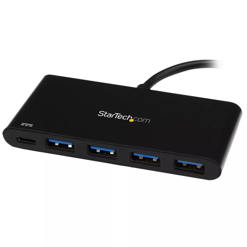 StarTech.com HB30C4AFPD 4 prievadų USB-C šakotuvas, USB-C į 4x USB-A, USB 3.0 SuperSpeed 5Gbps, Power Delivery 2.0