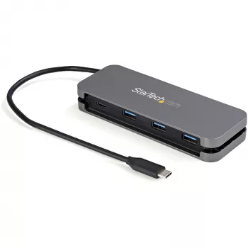StarTech.com 4 prievadų USB-C šakotuvas - 3x USB-A / 1x USB-C - 5 Gbps USB 3.0 Type-C šakotuvas (3.2/3.1 Gen 1) - maitinamas iš magistralės - nešiojamas USB-C į USB-A adapterio šakotuvas - 28,5 cm laidas su laido tvarkykle
