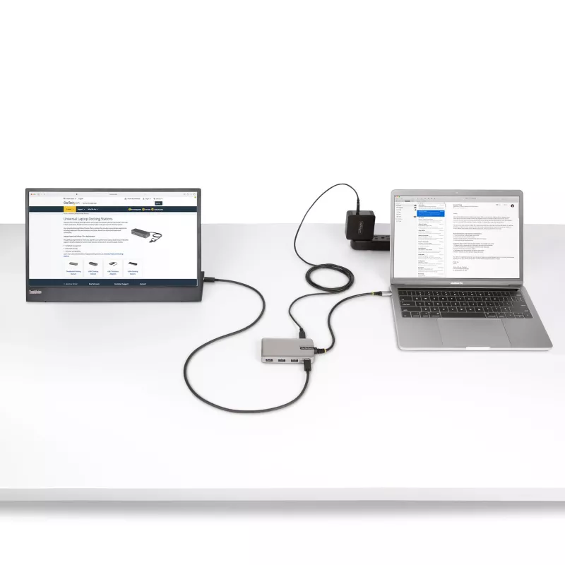 StarTech.com 4 prievadų USB-C šakotuvas su USB-C DP Alt režimo vaizdo išvestimi 4K 60Hz – 3x USB-A, 1x USB Type-C, 100W Power Delivery perdavimas, USB 3.2 10Gbps, 30 cm kabelis, nešiojamas USB šakotuvas