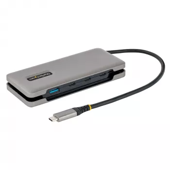 StarTech.com 4 prievadų USB-C šakotuvas - 1x USB-A ir 3x USB-C prievadai - USB 3.2 Gen 2 (10Gbps) - maitinamas iš magistralės - USB-C šakotuvas su 32 cm apvyniojamu kabeliu - nešiojamas USB-C į USB-A šakotuvas