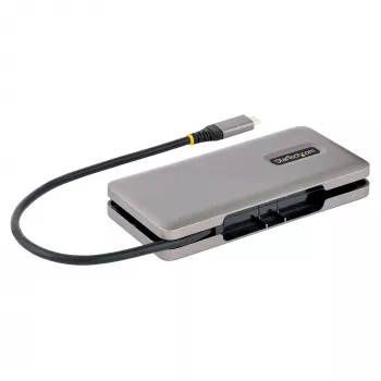 StarTech.com 4 prievadų USB-C šakotuvas - 1x USB-A ir 3x USB-C prievadai - USB 3.2 Gen 2 (10Gbps) - maitinamas iš magistralės - USB-C šakotuvas su 32 cm apvyniojamu kabeliu - nešiojamas USB-C į USB-A šakotuvas