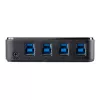 StarTech.com 4 į 4 USB 3.0 išorinių įrenginių perjungimo jungiklis, 5 Gbit/s, Micro-USB Type-B, juodas, plastikinis, CE, FCC, REACH, 0 - 40 °C