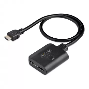 StarTech.com 2 prievadų HDMI skirstytuvas, 4K 60Hz HDMI 2.0 vaizdas, 1 į 2 išėjimai, HDR/HDCP, įmontuotas 50 cm HDMI kabelis