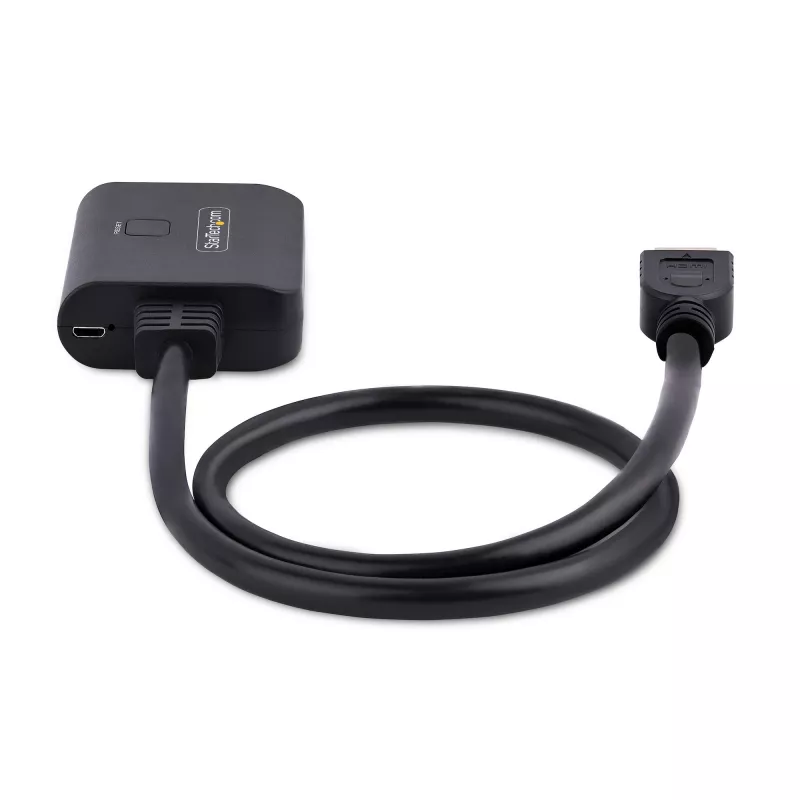 StarTech.com 2 prievadų HDMI skirstytuvas, 4K 60Hz HDMI 2.0 vaizdas, 1 į 2 išėjimai, HDR/HDCP, įmontuotas 50 cm HDMI kabelis