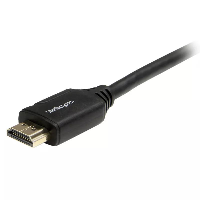 StarTech.com HDMM1MP 1 m (3 pėdų) Premium sertifikuotas spartusis HDMI 2.0 kabelis su Ethernet, 4K 60 Hz, HDR, kištukas–kištukas, juodas