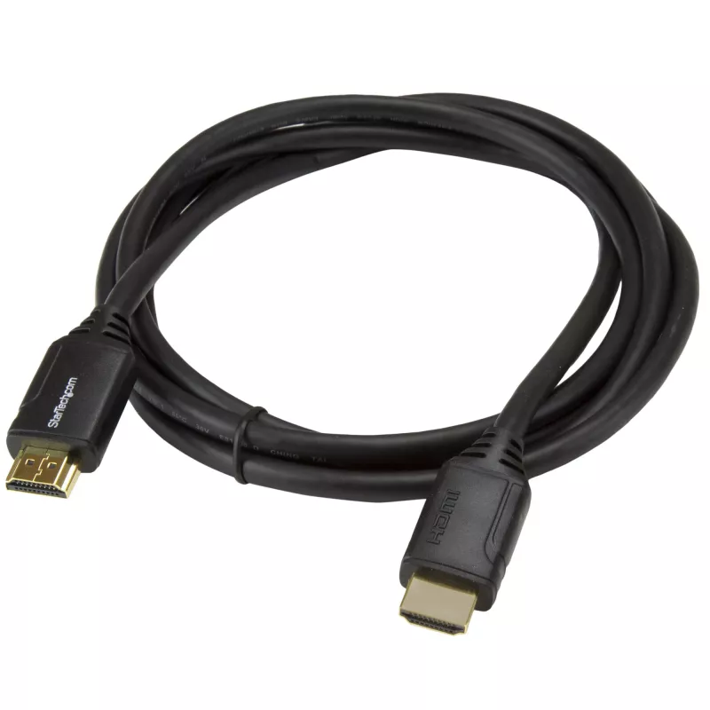 StarTech.com 6ft (2m) Premium Sertifikuotas HDMI 2.0 Laidas su Ethernet - Greitas Ultra HD 4K 60Hz HDMI Laidas HDR10 - HDMI Jungtis (Vyriški/Vyriški Jungtys) - UHD Monitoriams, TV, Ekranams