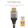 StarTech.com 13ft (4m) Premium sertifikuotas HDMI 2.0 laidas – didelės spartos Ultra HD 4K 60Hz HDMI laidas su Ethernet – HDR10, ARC – UHD HDMI vaizdo laidas – UHD monitoriams, televizoriams, ekranams – M/M