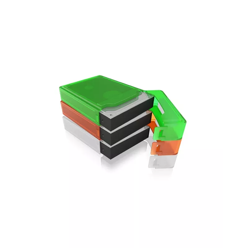 ICY BOX IB-AC602b-6 Dėklas kišeninis Plastikas Mėlyna, Žalia, Pilka, Oranžinė, Raudona, Balta