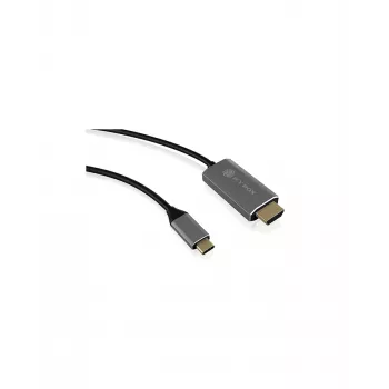ICY BOX IB-CB020-C HDMI laidas 1,8 m, HDMI A tipo (standartinis), juodas, sidabrinis