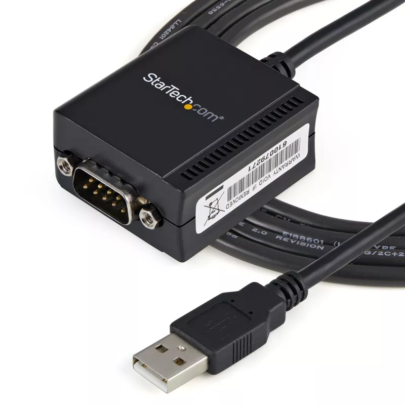 StarTech.com 1 prievado FTDI USB į RS232 nuoseklųjį adapterio kabelis su COM išlaikymu