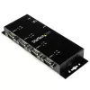 StarTech.com 4 prievadų USB į DB9 RS232 nuosekliojo ryšio adapterio šakotuvas – pramoninis DIN bėgelio ir sieninis montavimas