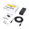 StarTech.com 4 prievadų USB į DB9 RS232 nuosekliojo ryšio adapterio šakotuvas – pramoninis DIN bėgelio ir sieninis montavimas