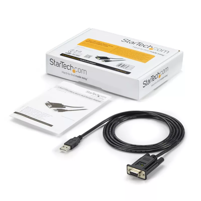 StarTech.com ICUSB232FTN USB į RS232 Null Modem adapteris, 1,8 m, FTDI