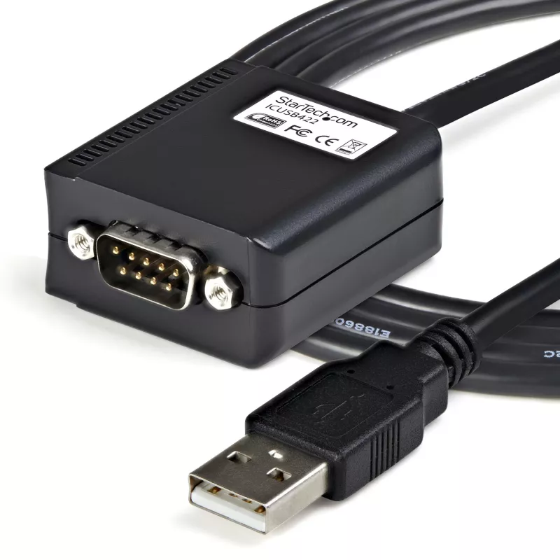 StarTech.com 6 pėdų (1,8 m) 1 prievado profesionalus RS422/485 USB serijinio kabelio adapteris su COM išlaikymu, USB į RS422 adapteris - TAA