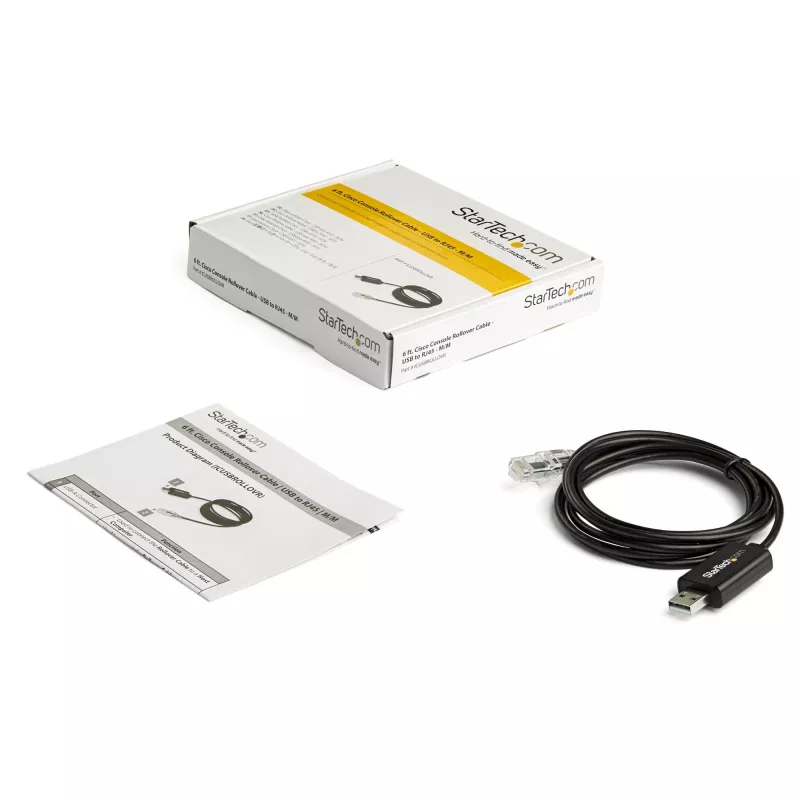 StarTech.com 1,8 m USB konsolinis kabelis Cisco įrenginiams – USB į RJ45