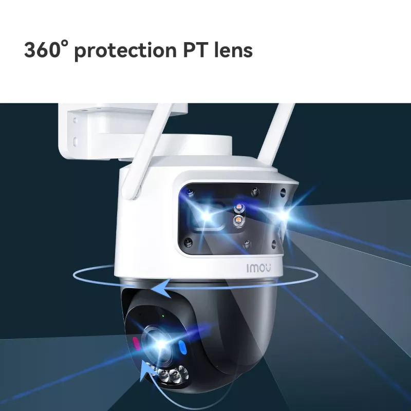 IP stebėjimo kamera IMOU Cruiser Triple IPC-S7UP-11M0WED — 2880×1620, 6 mm, 8× skaitmeninis priartinimas, laidinė ir belaidė, lauko, lubų/sienos montavimas