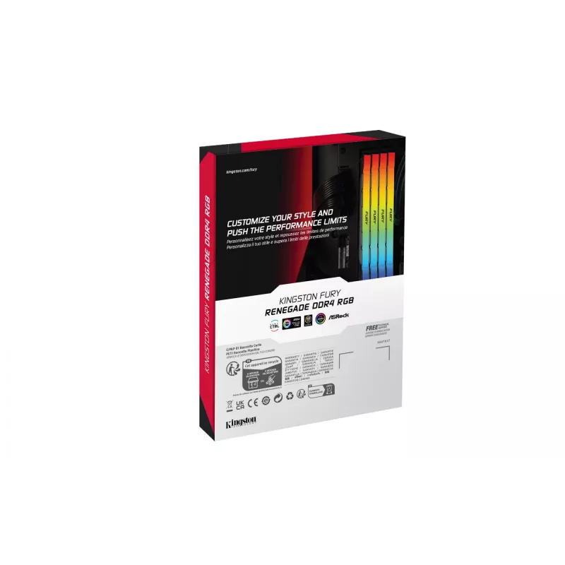 Kingston FURY Renegade RGB 16GB (2x8GB) DDR4 3600MHz CL16 atminties rinkinys