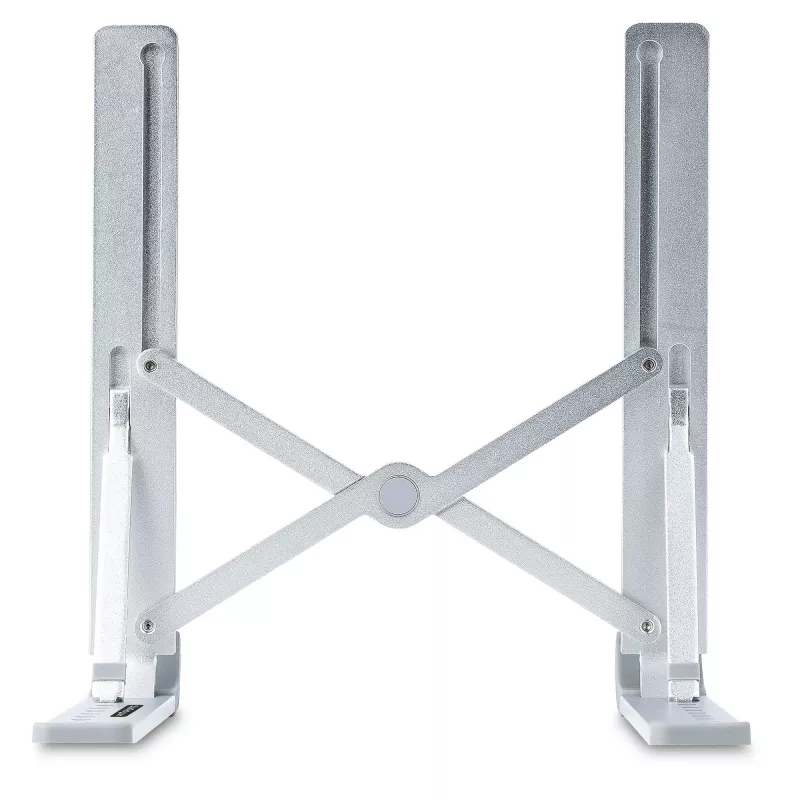 StarTech.com Sulankstomas nešiojamojo kompiuterio stovas, reguliuojamo aukščio ergonomiškas stovas, ventiliuojamas aliumininis rėmas, laikantis 10 kg, reguliuojamas pasvirimas, sulankstomas dizainas