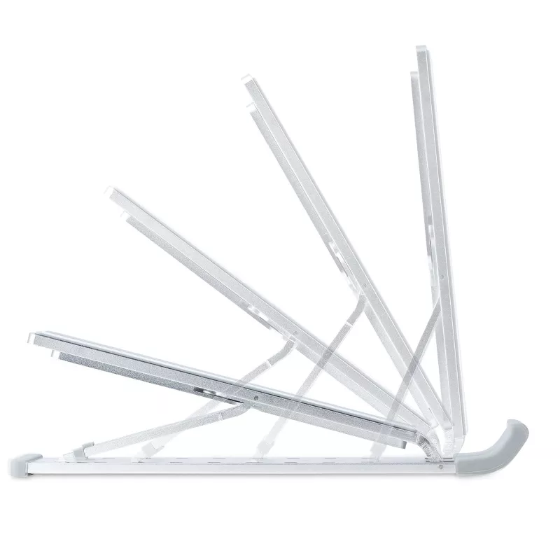 StarTech.com Sulankstomas nešiojamojo kompiuterio stovas, reguliuojamo aukščio ergonomiškas stovas, ventiliuojamas aliumininis rėmas, laikantis 10 kg, reguliuojamas pasvirimas, sulankstomas dizainas