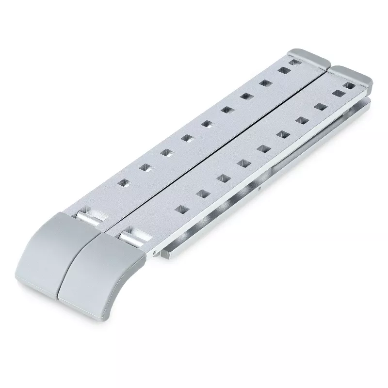 StarTech.com Sulankstomas nešiojamojo kompiuterio stovas, reguliuojamo aukščio ergonomiškas stovas, ventiliuojamas aliumininis rėmas, laikantis 10 kg, reguliuojamas pasvirimas, sulankstomas dizainas
