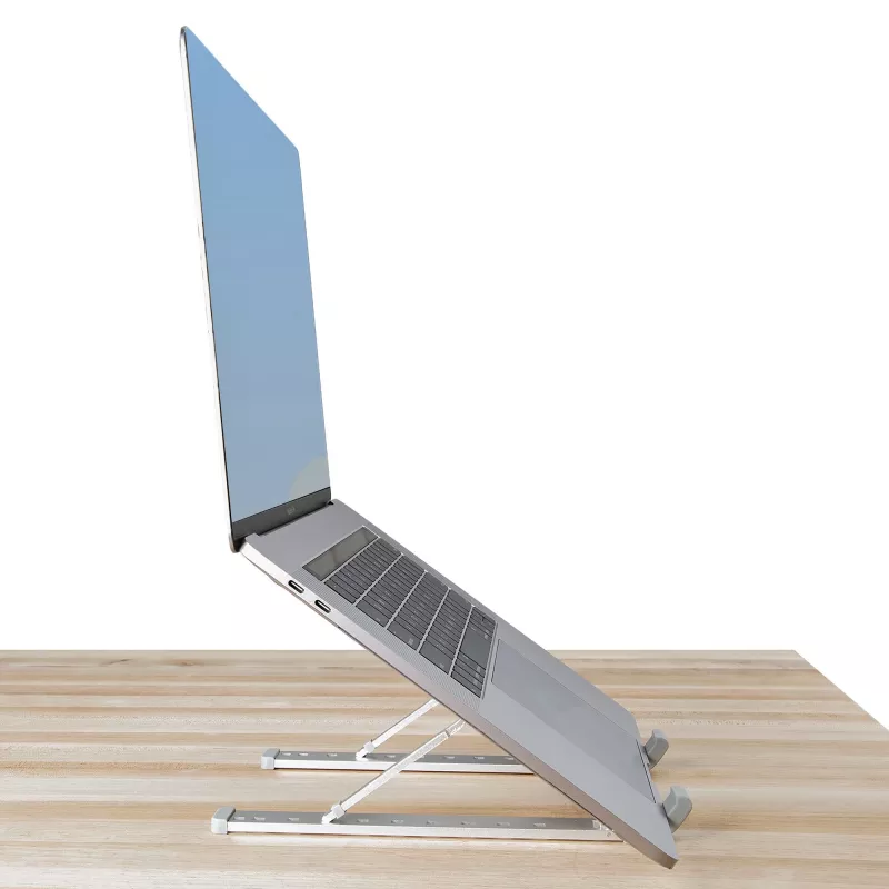 StarTech.com Sulankstomas nešiojamojo kompiuterio stovas, reguliuojamo aukščio ergonomiškas stovas, ventiliuojamas aliumininis rėmas, laikantis 10 kg, reguliuojamas pasvirimas, sulankstomas dizainas