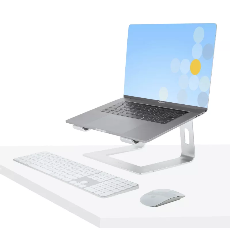 StarTech.com stovas nešiojamam kompiuteriui ant stalo, laiko 5 kg, aliuminis, sidabrinis, ergonomiškas pakėlėjas