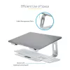 StarTech.com stovas nešiojamam kompiuteriui ant stalo, laiko 5 kg, aliuminis, sidabrinis, ergonomiškas pakėlėjas