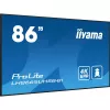 „iiyama“ LH8665UHSB-B1 reklaminis ekranas su kiosko dizainu 2,18 m (86 col.) LED Wi-Fi 800 cd/m² 4K Ultra HD juodas, integruotas procesorius Android 11, 24/7