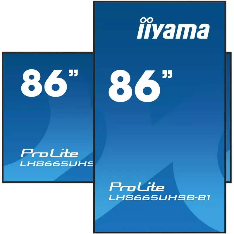 „iiyama“ LH8665UHSB-B1 reklaminis ekranas su kiosko dizainu 2,18 m (86 col.) LED Wi-Fi 800 cd/m² 4K Ultra HD juodas, integruotas procesorius Android 11, 24/7