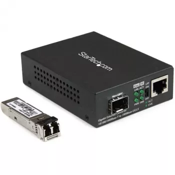 StarTech.com Gigabit Ethernet šviesolaidinis medijos keitiklis – kompaktiškas – 850nm MM LC – 550m