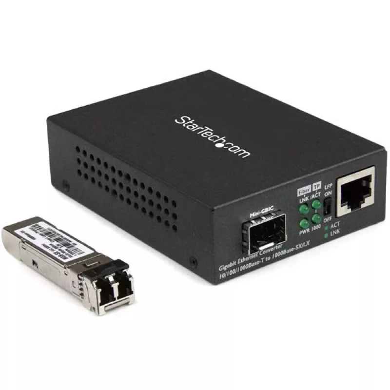 StarTech.com Gigabit Ethernet šviesolaidinis medijos keitiklis – kompaktiškas – 850nm MM LC – 550m