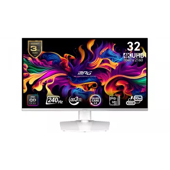 Monitorius MSI MPG 321URXW QD-OLED 31,5 col. 4K UHD baltas