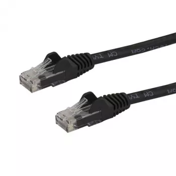 StarTech.com 50cm CAT6 Ethernet kabelis - juodas CAT 6 Gigabit Ethernet laidas - 250MHz 100W PoE RJ45 UTP tinklo/pataisymo laidas su apsauga nuo užkabinimo ir įtempimo mažinimu, individualiai išbandytas