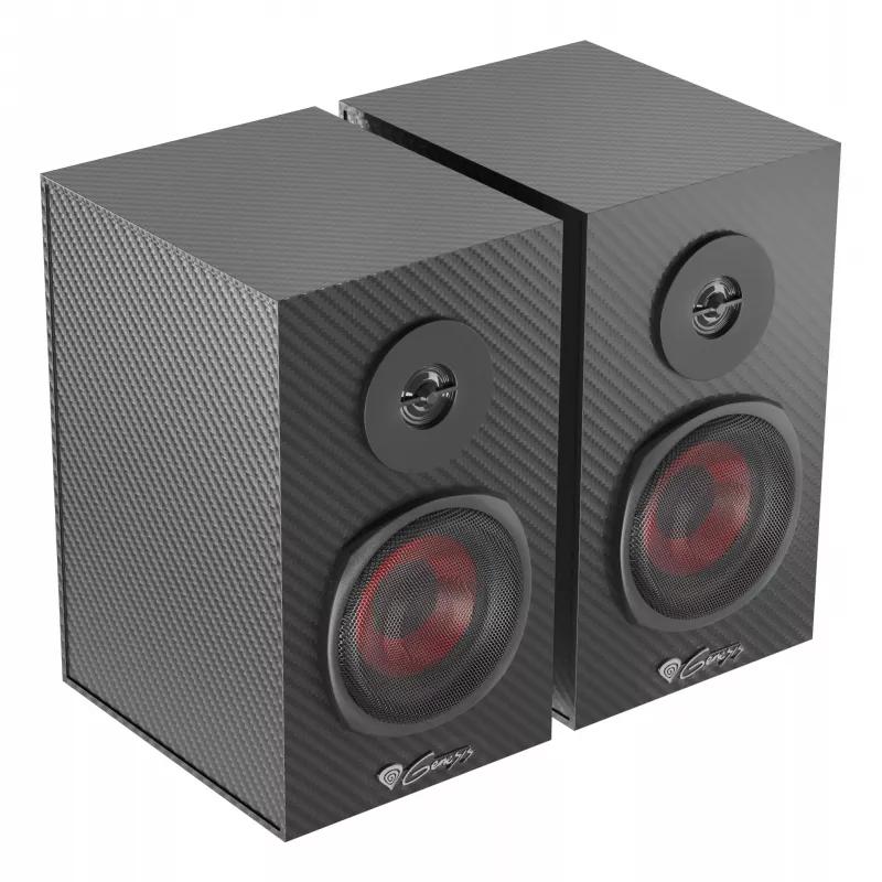 GENESIS Helium 200 1-jos krypties juodos, raudonos spalvos laidiniai 20 W garsiakalbiai