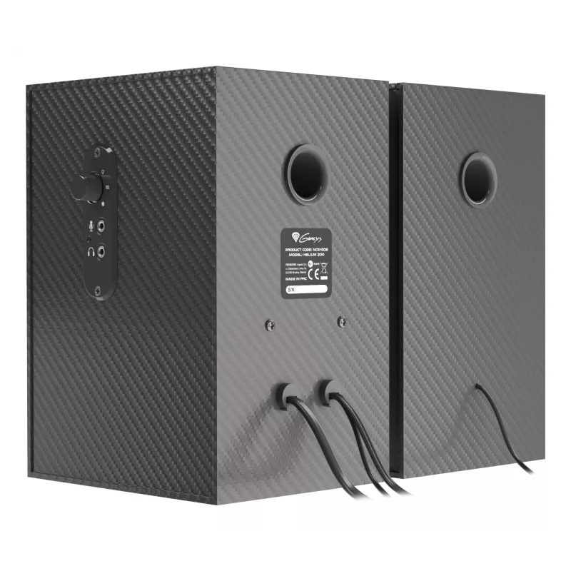 GENESIS Helium 200 1-jos krypties juodos, raudonos spalvos laidiniai 20 W garsiakalbiai