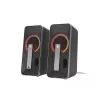 GENESIS Helium 100 BT RGB garsiakalbių rinkinys 10 W, PC/nešiojamam kompiuteriui, juodos/sidabrinės spalvos, 2.0 kanalai, Bluetooth